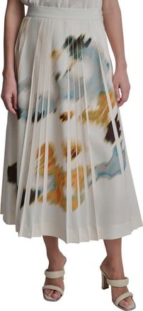 DKNY Abstract Print Pleated Skirt in Sunburst Floral at Nordstrom, Size 12