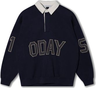 10 Days Statement Rugby Sweater - Dames - Sweatshirts - Blauw - S - Katoen - Hoodies & sweatvesten
