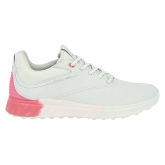 Ecco Ecco Golf S Three 102963 Leather Womens Comfort Trainers - White Bubblegum - Size:UK 5-5.5