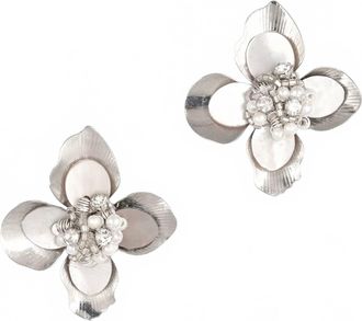 Deepa Gurnani Azura Earrings In Silver