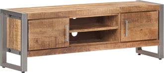 vidaXL Mueble Para Tv De Madera Maciza De Mango Rugosa 120x30x40 Cm Vidaxl
