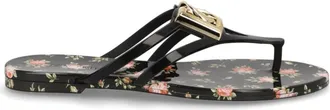 Dolce & Gabbana Multicolor Floral Logo Slippers