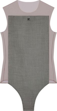 Courr&egrave;ges Body Illusion con motivo pied-de-poule - Nero