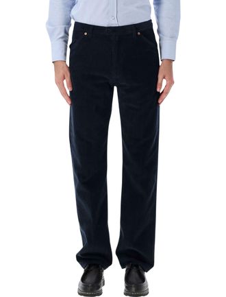 Fortela Mcqueen Classic Corduroy Rivet Pocket Straight-Leg Pants