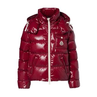 Moncler Winter Jackets, female, Red, M, Andro Down Jacket