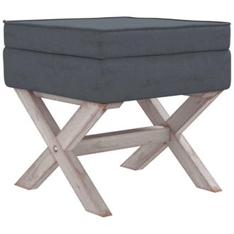 vidaXL Sgabello Portaoggetti Grigio Scuro 45x45x49 Cm In Velluto - Vidaxl