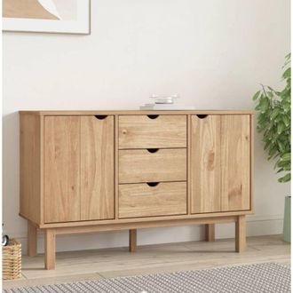 vidaXL Credenza otta 113,5x43x73 cm in Legno Massello di Pino - Vidaxl