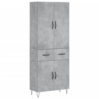 Berkfield Home Highboard Concrete Grey 69.5x34x180 cm Engineered Wood