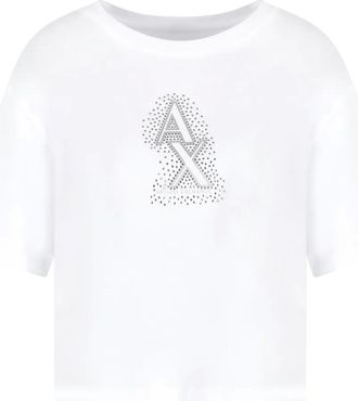 A|X Armani Exchange logo-embroidered T-shirt - White