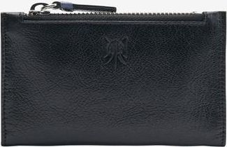 Tusk Siam Slim Card Case with Zip Coin Pocket in Black /French Blue at Nordstrom