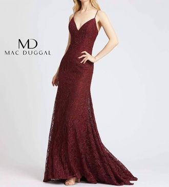 Mac Duggal 77771L In Burgundy