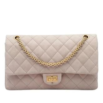 Chanel Pre-owned Classic Double Flap Shoulder Bag - Dames - Pre-owned - Beige - Maat: ONE Size Zijde