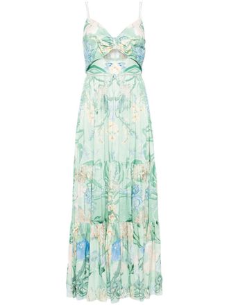 Camilla Maxi-jurk met print - Groen