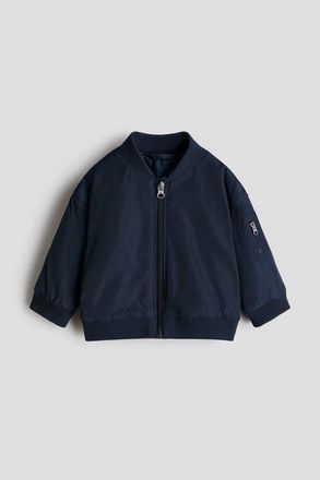 H&M Bomber Jacket in Navy Blue at Nordstrom, Size 12M
