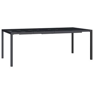Berkfield Home Garden Table Anthracite 200x100x72 cm Steel in Black | Size: 200 x 100 x 72 cm