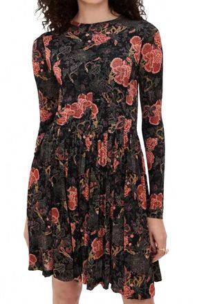 Ulla Johnson Bendetta Jersey Long Sleeve Mini Dress In Night Lily
