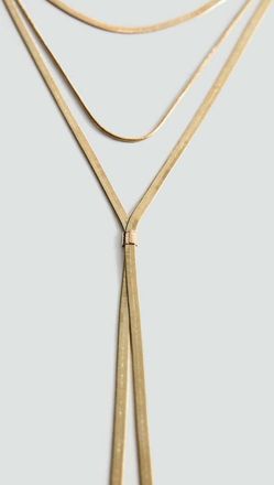Mango Collana lunga combinata oro - Donna - Taglia unica - MANGO