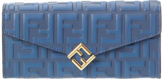 Fendi Fendi Ff Diamonds Leather Continental Wallet On Chain