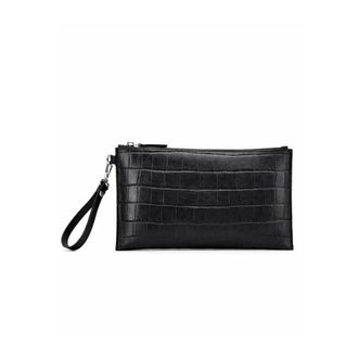 John Richmond Pochette Rettangolare con Stampa Coccodrillo e Laccetto - - Bags - Uomo - Nero - ONE SIZE