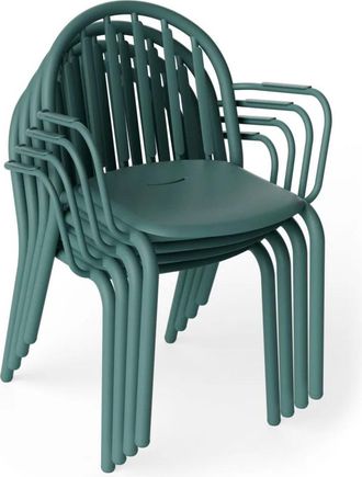 Fatboy Freds Outdoor Armlehnstuhl, salbeigr&uuml;n dunkel (4er Set) (Exklusive Edition)