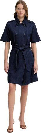 Silvian Heach Kleedjes, Dames, Blauw, XS, Katoen, Pyte Jurk