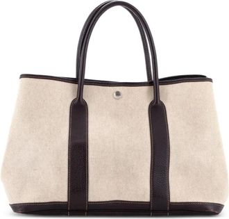 Herm&egrave;s Borsa tote Garden Party 36 in tela e pelle - Marrone