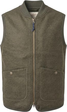 Bl'ker Boiled Wool Vest - Heren - Bodywarmers - Groen - L - Jassen