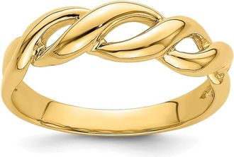 Diamond2Deal 14k Yellow Gold Freeform Knot Ring