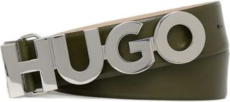 HUGO BOSS Cintura con logo in metallo - Verde