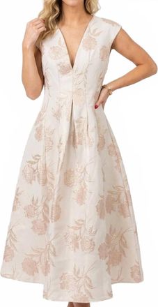 Mabel the Belt Dance With Me Jacquard Dress In Gold