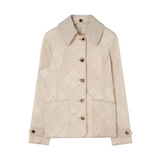 Burberry Dames, Jassen, Beige, Maat: S Zijde