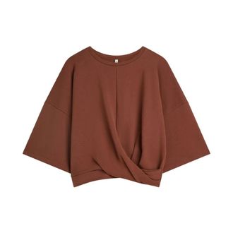 Summum Top korte mouw - Dames - Sweatshirts & Hoodies - Bruin - Maat: M