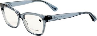 Longchamp Womens 53mm Transparent Avio Blue Opticals