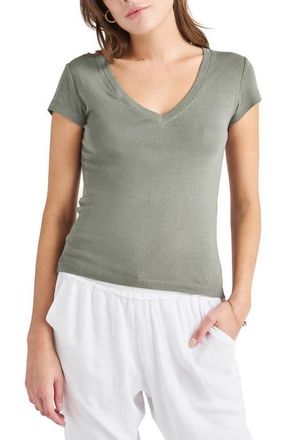 Splendid Faye V-Neck Tee in Soft Vob at Nordstrom, Size X-Small