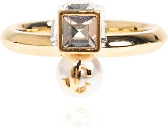 Jimmy Choo London Pearl Cube Ring - Dames - Ringen - Geel - 50 MM - Accessoires