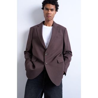 Topman Relaxed Sport Coat in Brown at Nordstrom, Size 36