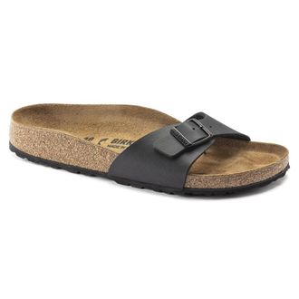 Birkenstock Madrid Birko-Flor Womens Sandals - Black Nubuck - Size UK 7.5