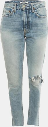 GRLFRND Grlfrnd Navy Blue Ripped Denim Karolina Jeans S Waist