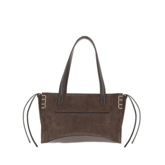 J.W.Anderson Brown Elongated Loafer Cabas Suede Top-Handle Bag