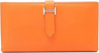 Hermès Portafoglio Bearn Soufflet bi-fold 2023 - Arancione