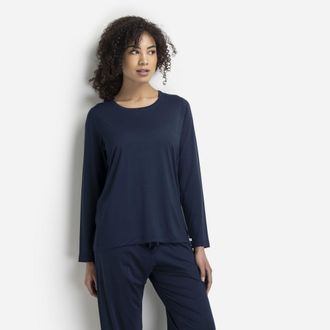 Isa Langarmshirt ISA BODYWEAR Shirt langarm, Damen, Gr. XL, dunkelblau, Obermaterial: 90% Modal CMD. 10% Elasthan EL., Shirts Langarmshirt