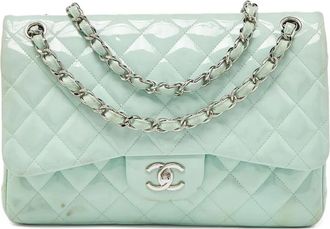 Chanel Borsa a spalla Classic Flap - Verde