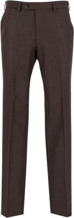 Gabriele Pasini Klassieke Comfort Pantalon - Heren - Broeken - Bruin - Maat: L Zijde