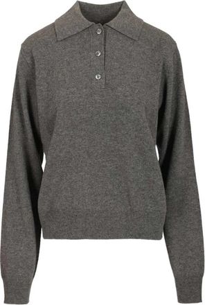 Maison Margiela Polo Shirts - Dames - Polos - Grijs - L - Wol - Tops