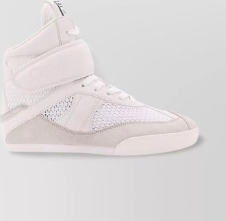 Chlo&eacute; leather high-top sneakers