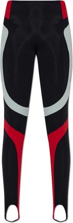 Off-white Colour-block Leggings - Dames - Leggings - Zwart - M - Leer - Broeken