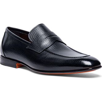 Santoni Gannon Penny Loafer in Black at Nordstrom Rack, Size 10.5