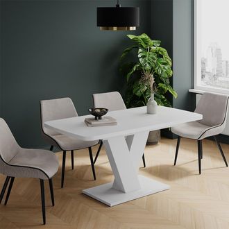Vicco Mesa De Comedor Fenaro, Blanco/blanco, 120 X 80 Cm 2 Partes, Vicco