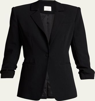 Cinq &agrave; Sept Khloe Crepe 3/4-Sleeve Blazer