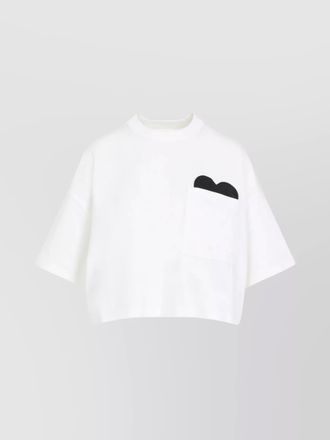 Bottega Veneta cropped cotton jersey t-shirt